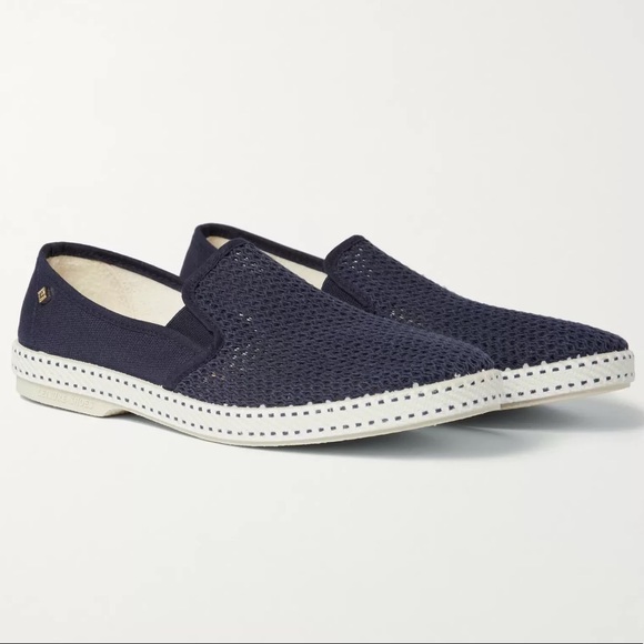 Rivieras Leisure Navy Blue Perforated Espadrilles main image 11
